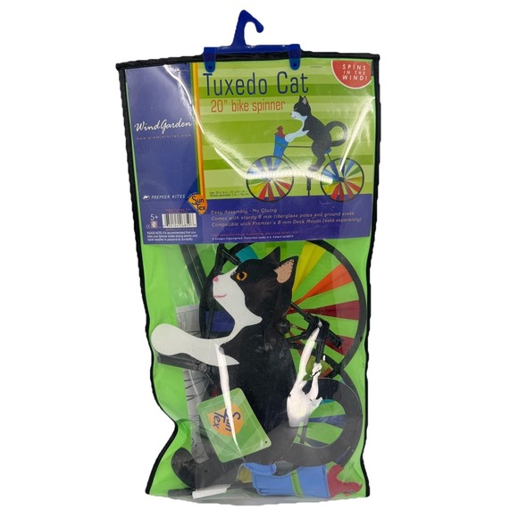 Premier Kites Other - Tuxedo Cat Cardinal Bike Wind Spinner 20" Wind Garden